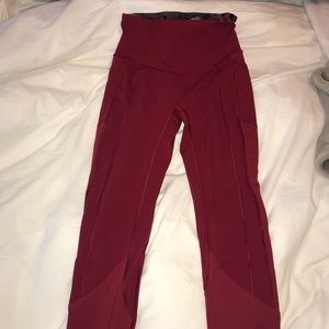 Red lululemon leggings